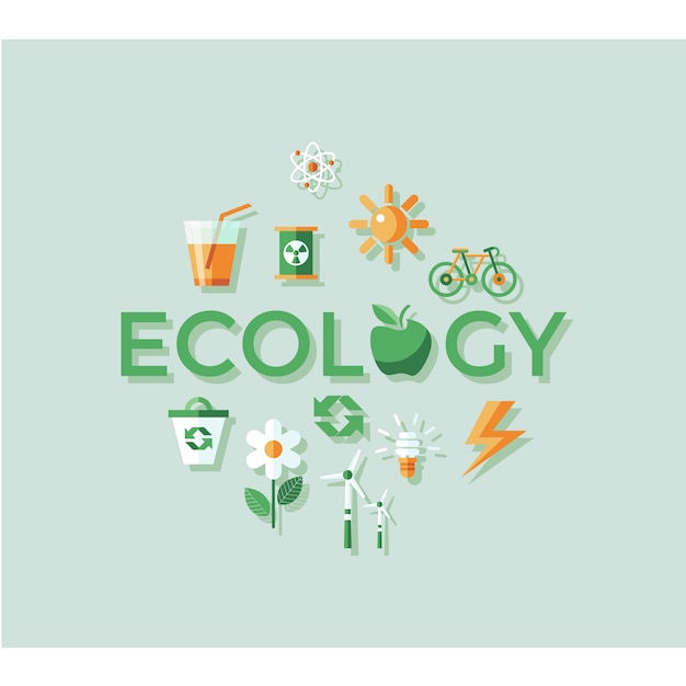 Vettore gratuito ecologia progettazione sfondo