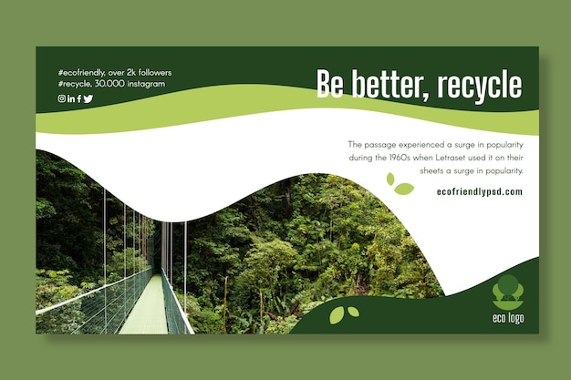 Free vector ecology banner template