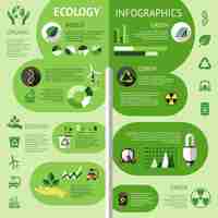 Free vector ecology colored infographic