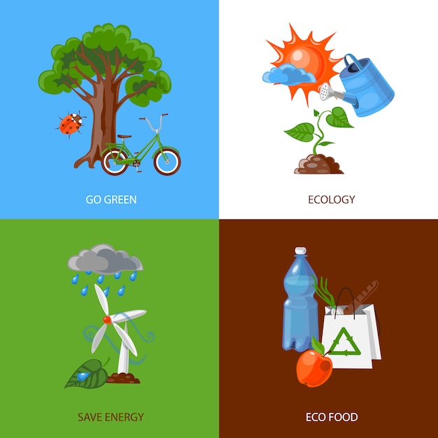 Free vector ecology design concept