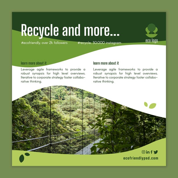 Ecology flyer template