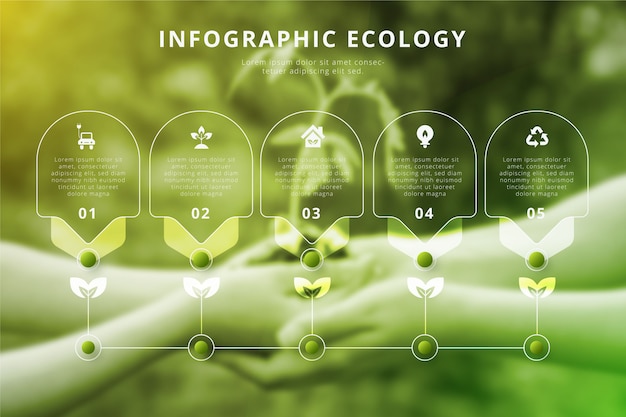 Ecology infographic with photo concept