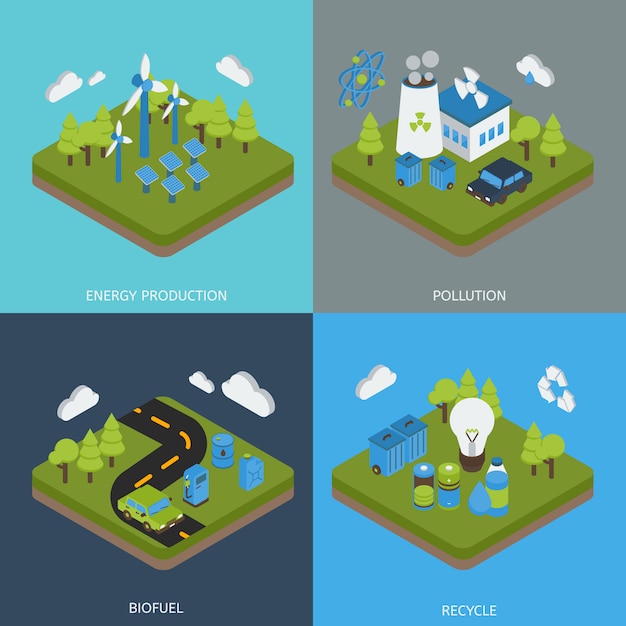 Ecology isometric compositions