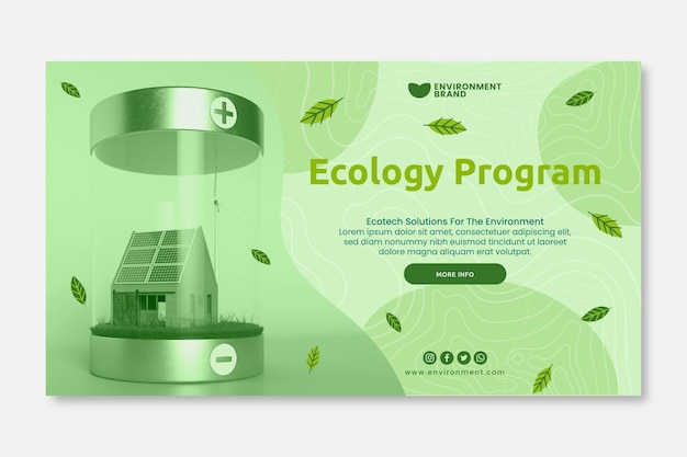 Free vector ecology program banner template