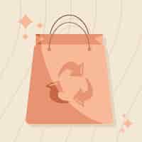 Бесплатное векторное изображение Экологическая сумка для покупок
