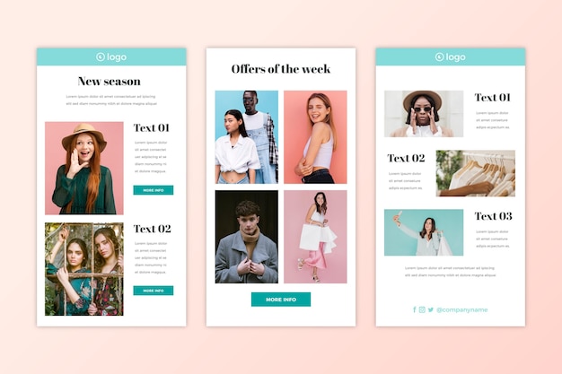 Ecommerce email template set