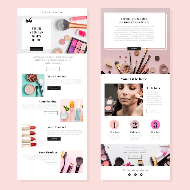 Ecommerce email templates set