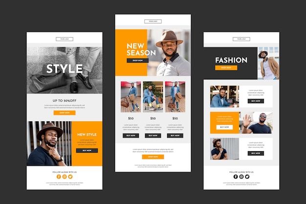 Ecommerce email templates with photo