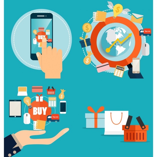 Ecommerce infographic elements