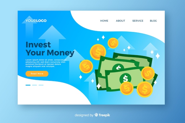 Free vector economy landing page