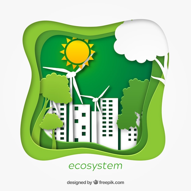 Free vector ecosystem concept