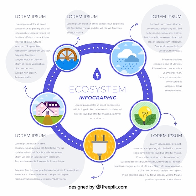 Free vector ecosystem infographic concept