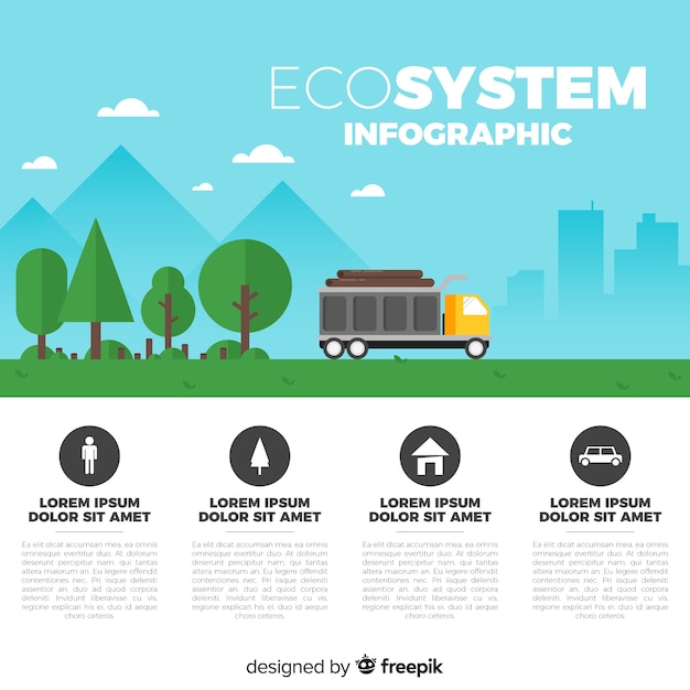 Ecosystem infographic concept