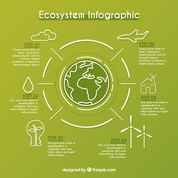 Free vector ecosystem infographics