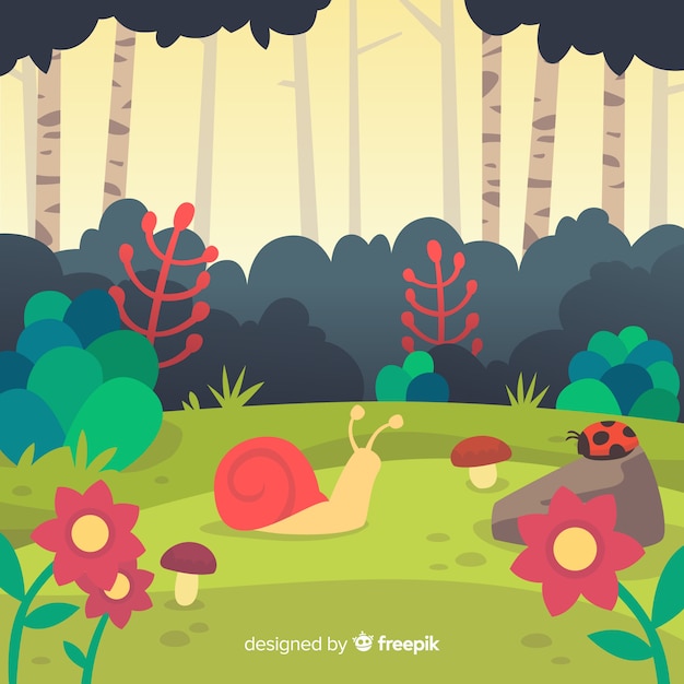 Free vector ecosystem and nature concept in flat style