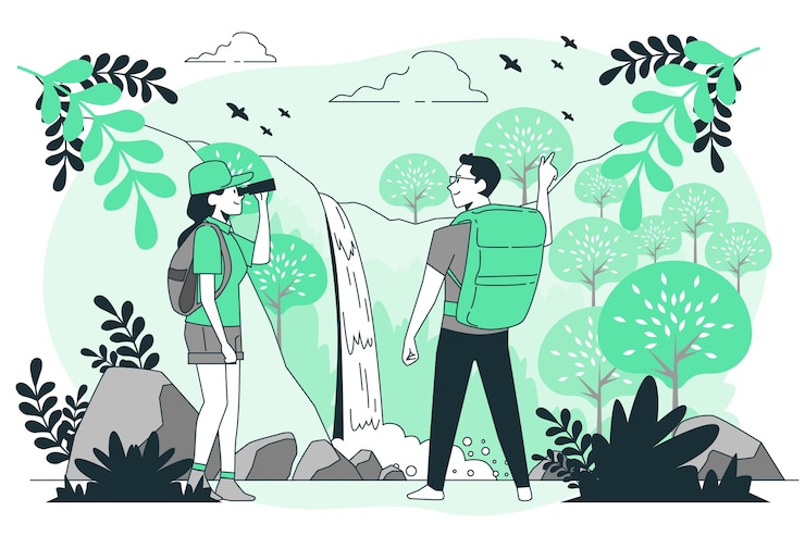 Free Vector ecotourism concept illustration