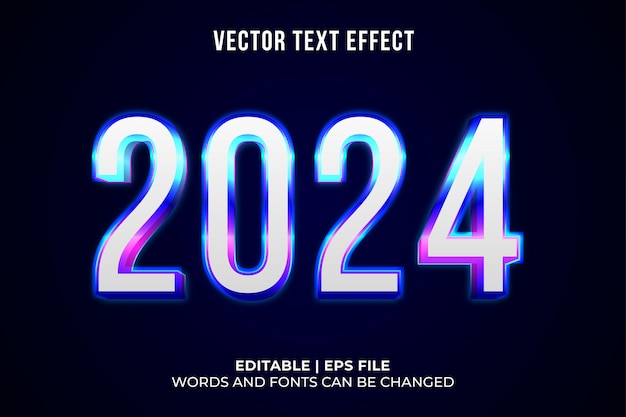 編集可能な2024テクノロジースタイルのテキスト効果