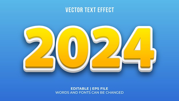 Free vector editable 2024 text effects