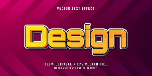 Editable 3d text effect or graphic style Free