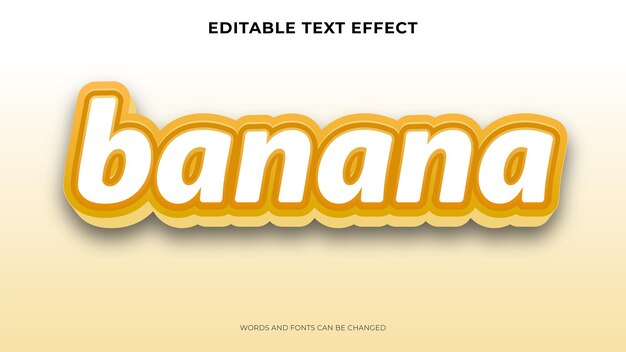 Editable banana text effect