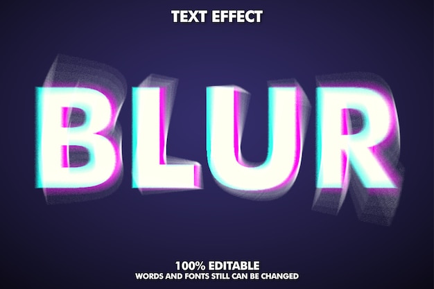 Editable blur text effect