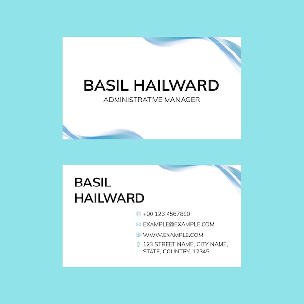 Редактируемый шаблон визитной карточки в абстрактном минималистском дизайне