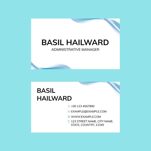 Editable business card template in abstract minimal design