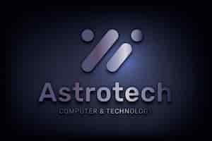 Vettore gratuito vettore modificabile del logo aziendale con la parola astrotech