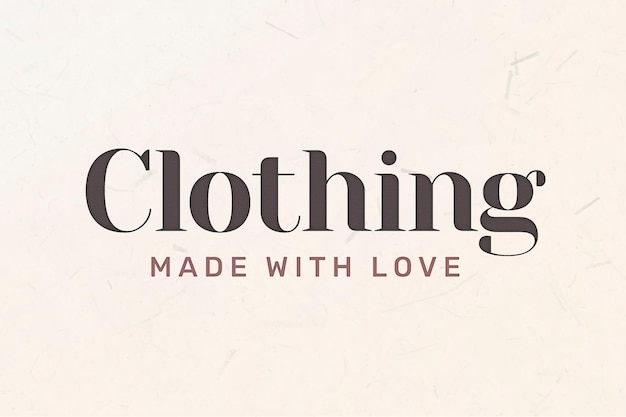 Free vector editable business logo vector with clothing word