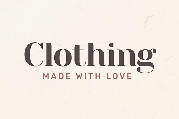 editable business logo vector with clothing word