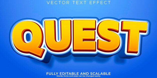 Editable cartoon text effect comic font style