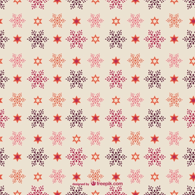 Editable Christmas pattern with snowflakes