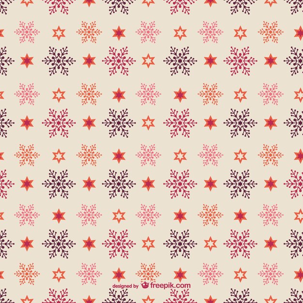 Editable Christmas pattern with snowflakes