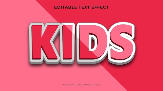 Editable cute text effect