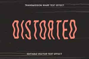 Free vector editable distorted text effect template