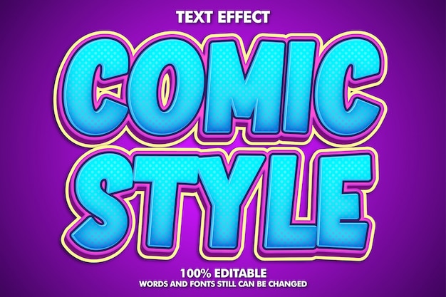 Editable fancy cartoon text effect