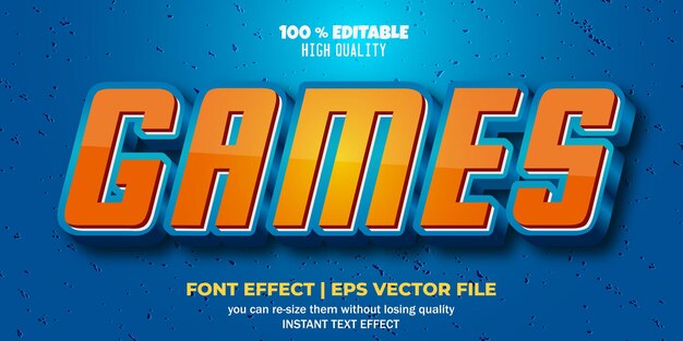 Editable font effect games text style