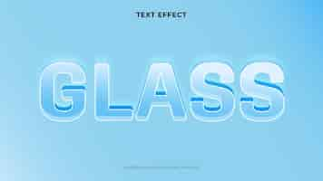 Free vector editable frosted glass text effect