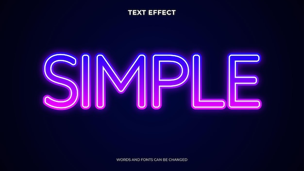 Free vector editable light effect text