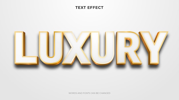 Free vector editable luxury text effect, golden text effect