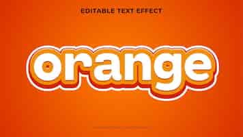 Бесплатное векторное изображение Редактируемый оранжевый текстовый эффект