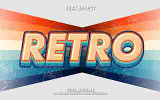 Free vector editable retro text effect