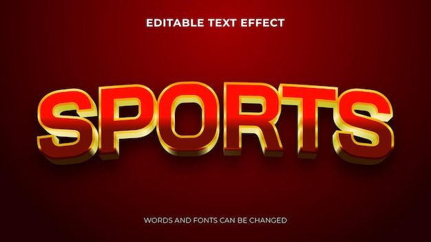 Free vector editable sport text effect