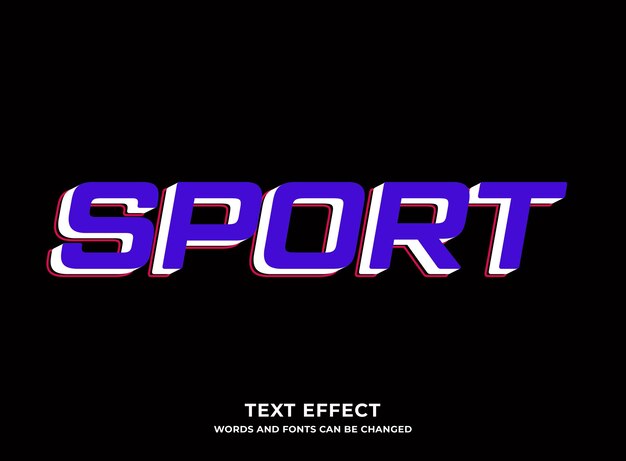 Editable sports text neon effect