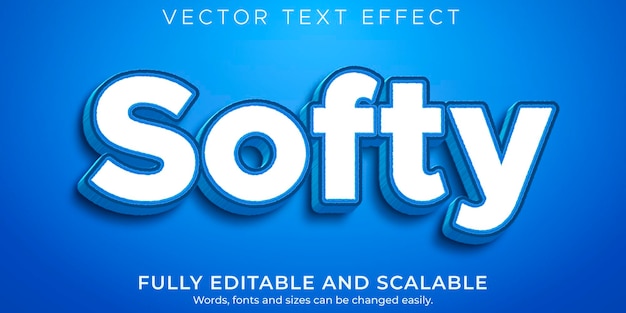 Free vector editable text effect, cartoon blue text style