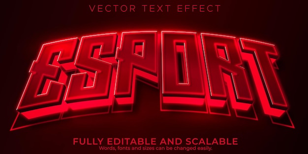 Editable text effect esport 3d gamer and stream font style Free Vector