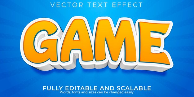 Editable text effect game cartoon text style