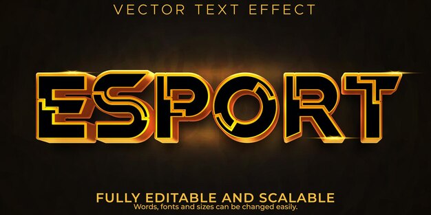 Редактируемый текстовый эффект для геймеров, 3D-киберспорт и стиль шрифта для стрима