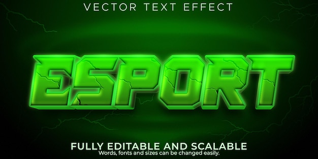 Editable text effect gamer, 3d esport and stream font style