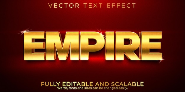 Editable text effect golden luxury text style